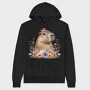 Flower Carrying Capybara, Hanorac Oversize Barbati (Unisex)
