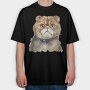 Foldex Cat Sadness, Tricou Oversize Barbati (Unisex)