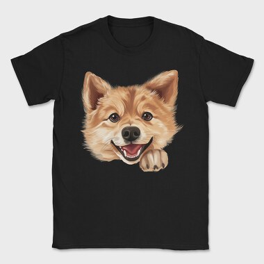 Finnish Spitz Peeking, Tricou Barbati (Unisex)