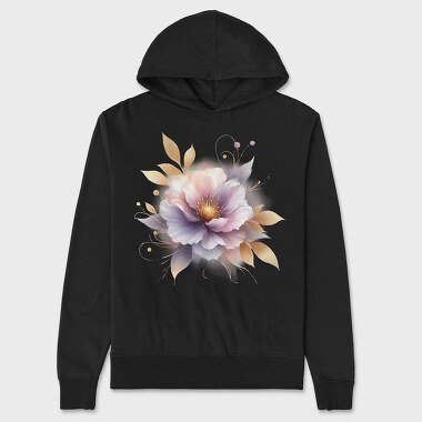 Flower Glowy Gold, Hanorac Oversize Barbati (Unisex)