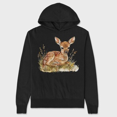 Fawn In Forest Breeze, Hanorac Oversize Barbati (Unisex)