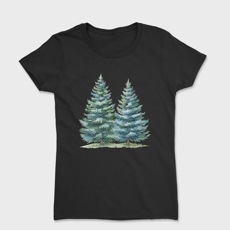 Fir Trees Clipped, Tricou Femei