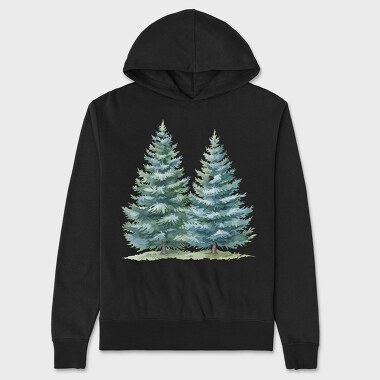 Fir Trees Clipped, Hanorac Oversize Barbati (Unisex)