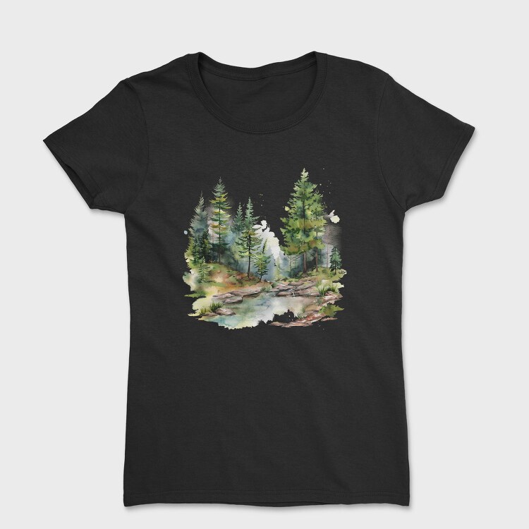 Forest Stream Path, Tricou Femei