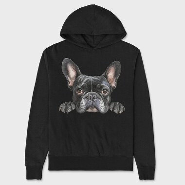 French Bulldog Clipart, Hanorac Oversize Barbati (Unisex)