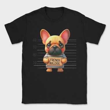French Bulldog Mugshot, Tricou Barbati (Unisex)