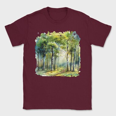Forest Path Woods, Tricou Barbati (Unisex)