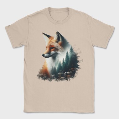 Fox Forest Clipart, Tricou Barbati (Unisex)
