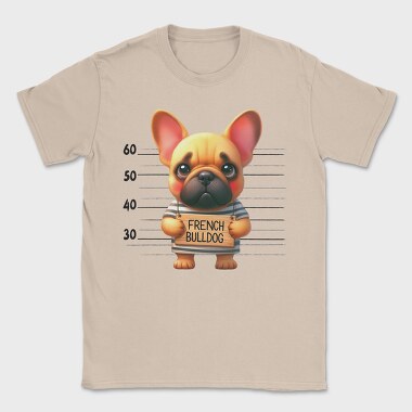 French Bulldog Mugshot, Tricou Barbati (Unisex)