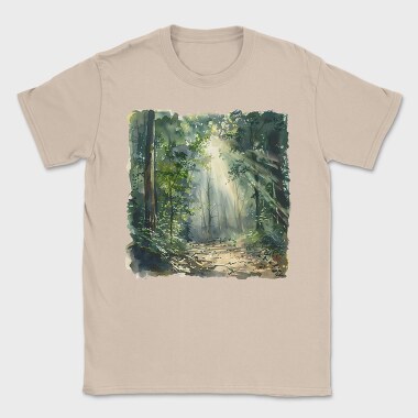 Forest Sunbeams Path, Tricou Barbati (Unisex)