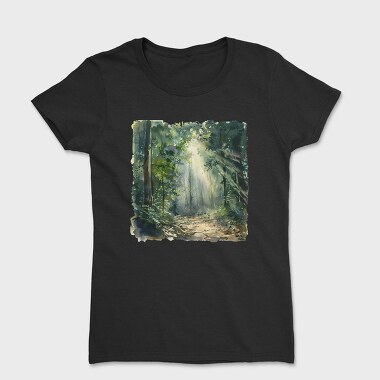 Forest Sunbeams Path, Tricou Femei