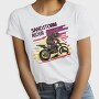 Motocross Rider MotorcycleArt 80S, Tricou Femei