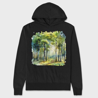 Forest Path Woods, Hanorac Oversize Barbati (Unisex)