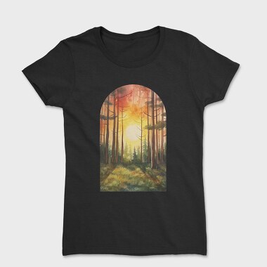 Forest Sunset Vintage, Tricou Femei