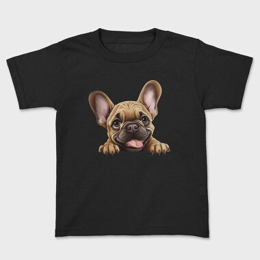 French Bulldog Peeking, Tricou Copii