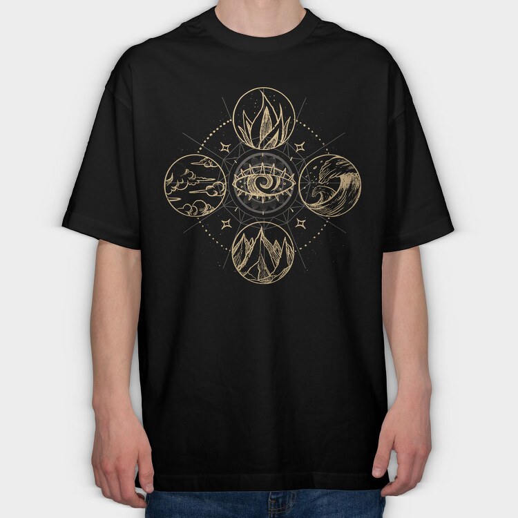 Elements Celestial, Tricou Oversize Barbati (Unisex)
