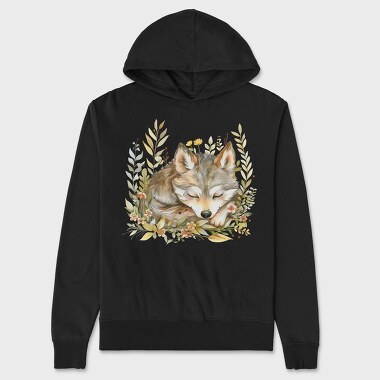 Fox Sleep Flowers, Hanorac Oversize Barbati (Unisex)