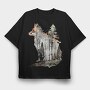 Fox Forest Silhouette, Tricou Oversize Barbati (Unisex)