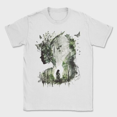 Forest Silhouette Girl, Tricou Barbati (Unisex)