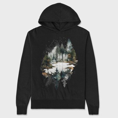 Forest Symphony Birds, Hanorac Oversize Barbati (Unisex)