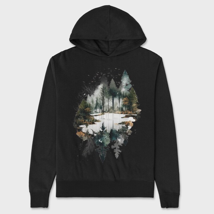Forest Symphony Birds, Hanorac Oversize Barbati (Unisex)