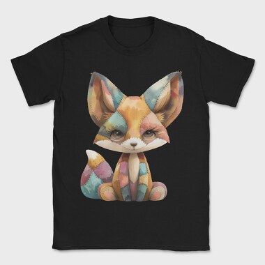 Fox Patchwork Art, Tricou Barbati (Unisex)