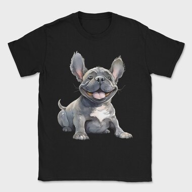 French Bulldog Smile, Tricou Barbati (Unisex)