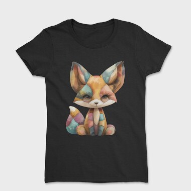 Fox Patchwork Art, Tricou Femei