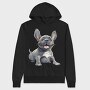 French Bulldog Smile, Hanorac Oversize Barbati (Unisex)