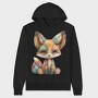 Fox Patchwork Art, Hanorac Oversize Barbati (Unisex)