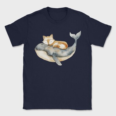 Fox Sleeping On Whale, Tricou Barbati (Unisex)