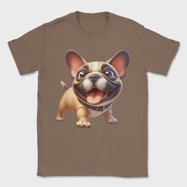 Frenchie Smiling Face, Tricou Barbati (Unisex)