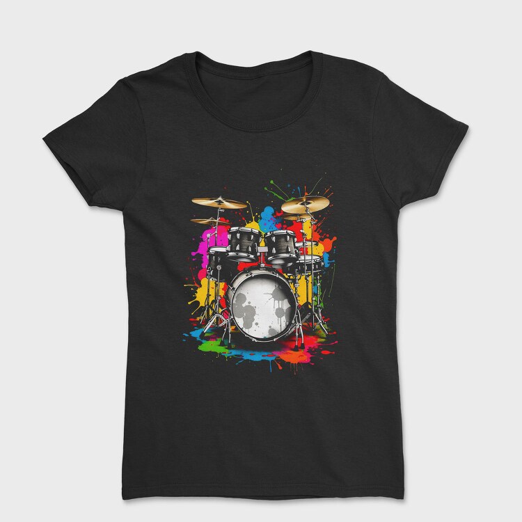 Drummer Set Colorful, Tricou Femei