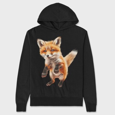 Fox Running Upwards, Hanorac Oversize Barbati (Unisex)