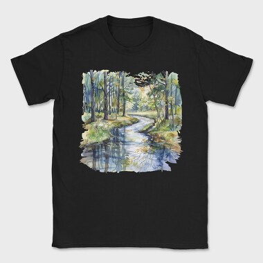 Forest Stream Bridges, Tricou Barbati (Unisex)