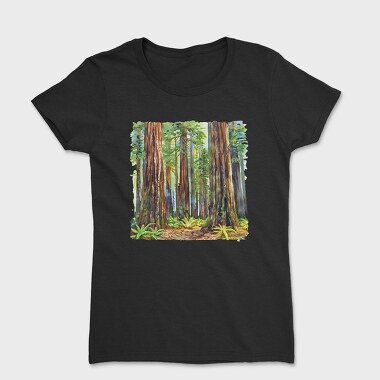 Forest Trees Majestic Re, Tricou Femei
