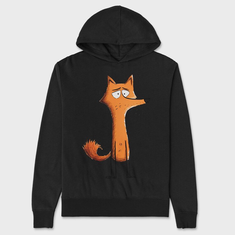 Fox Sad Face, Hanorac Oversize Barbati (Unisex)