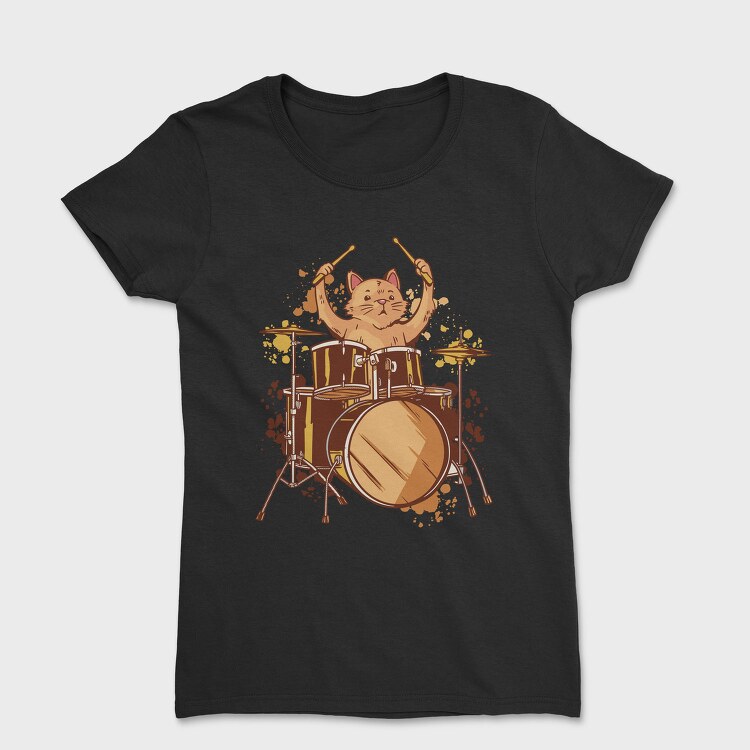 Drummer Cat, Tricou Femei