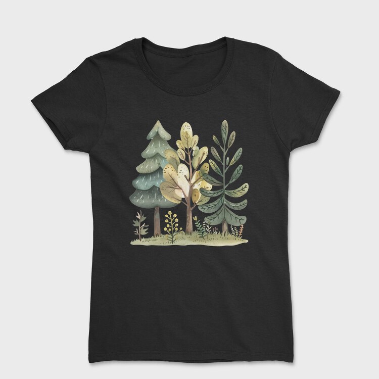 Forest Trees Moss, Tricou Femei