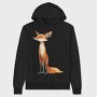 Fox Standing Wise, Hanorac Oversize Barbati (Unisex)