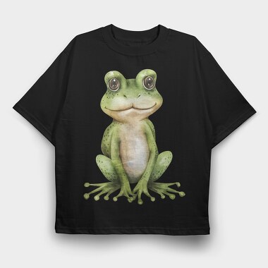 Frog Cute Animal, Tricou Oversize Barbati (Unisex)