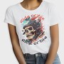 Motorcycle Helmet Skull Ride or Die, Tricou Femei