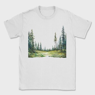 Forest Trees Silhouette, Tricou Barbati (Unisex)