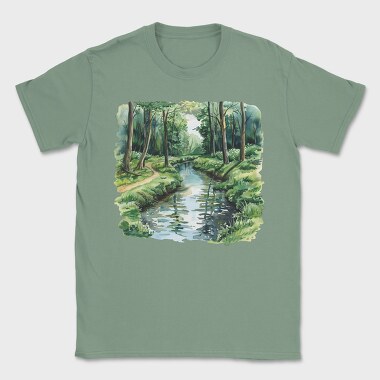 Forest Stream Garden, Tricou Barbati (Unisex)