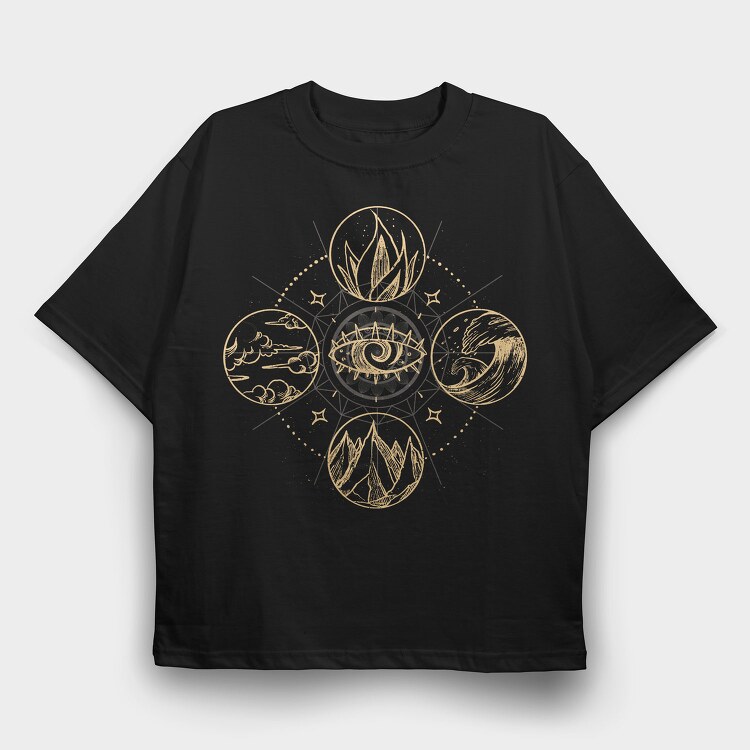 Elements Celestial, Tricou Oversize Barbati (Unisex)