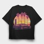 Electric Car, Tricou Oversize Barbati (Unisex)
