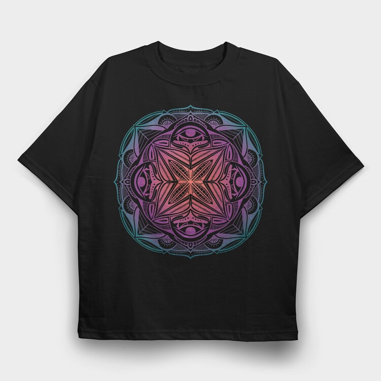 Egypt Mandala, Tricou Oversize Barbati (Unisex)