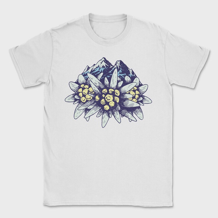 Edelweiss Flower Mountains, Tricou Barbati (Unisex)