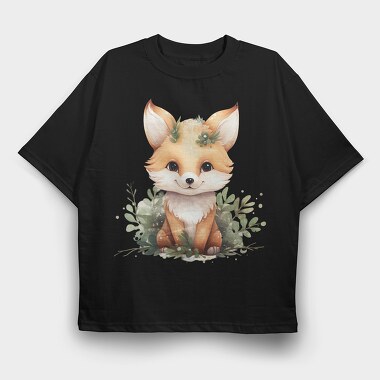 Fox Sweater Ear Flaps, Tricou Oversize Barbati (Unisex)