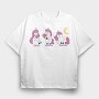 Eating Reading Sleeping Unicorn, Tricou Oversize Barbati (Unisex)